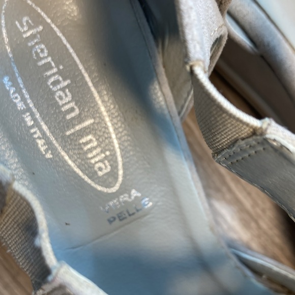 Sheridan Mia Italy wedge peep toe 37 leather suede - Picture 10 of 16